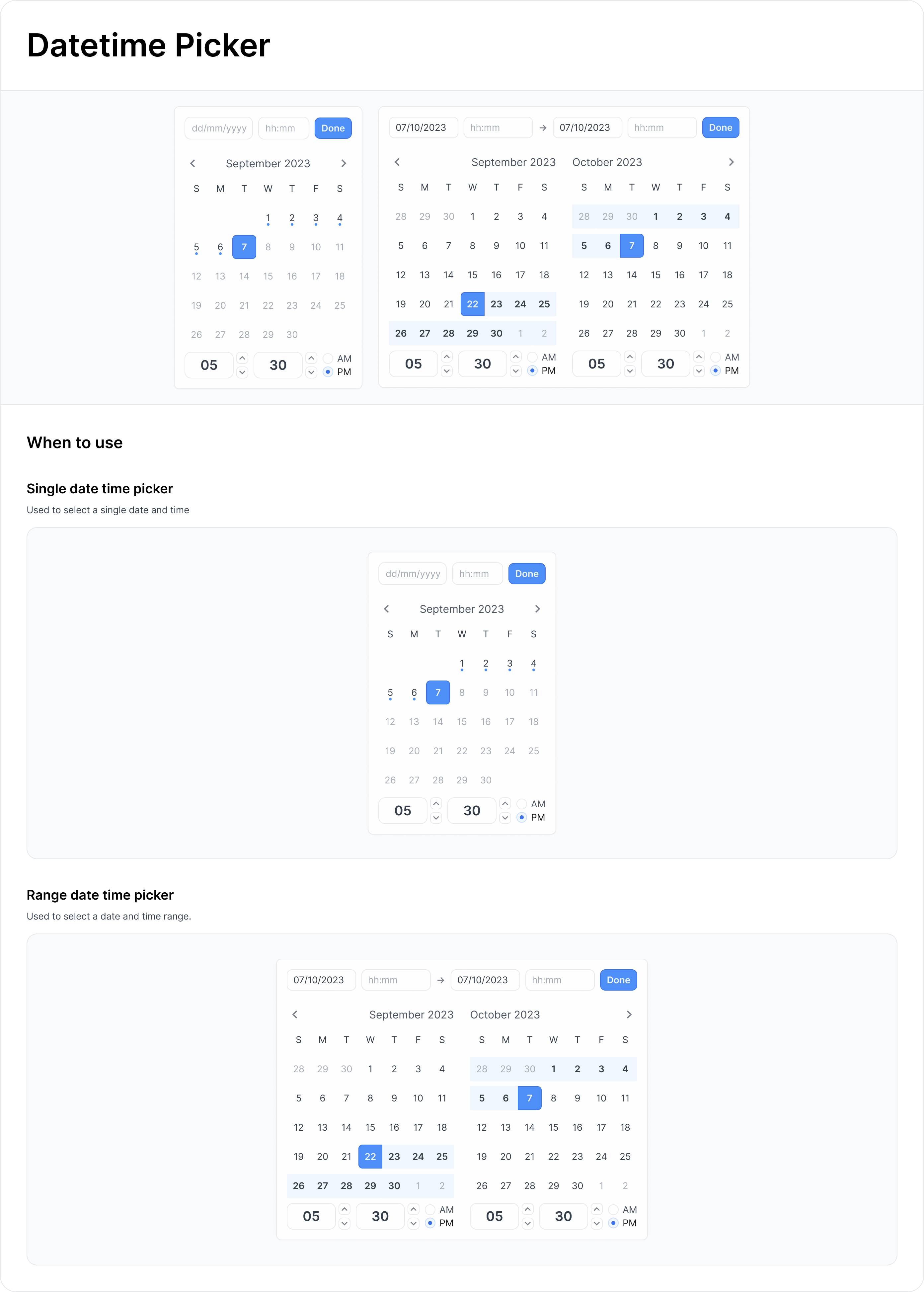 Datetime Picker Component